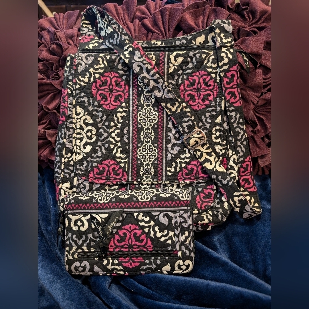 Vera Bradley Colorful Crossbody Bag & Matching Wallet
